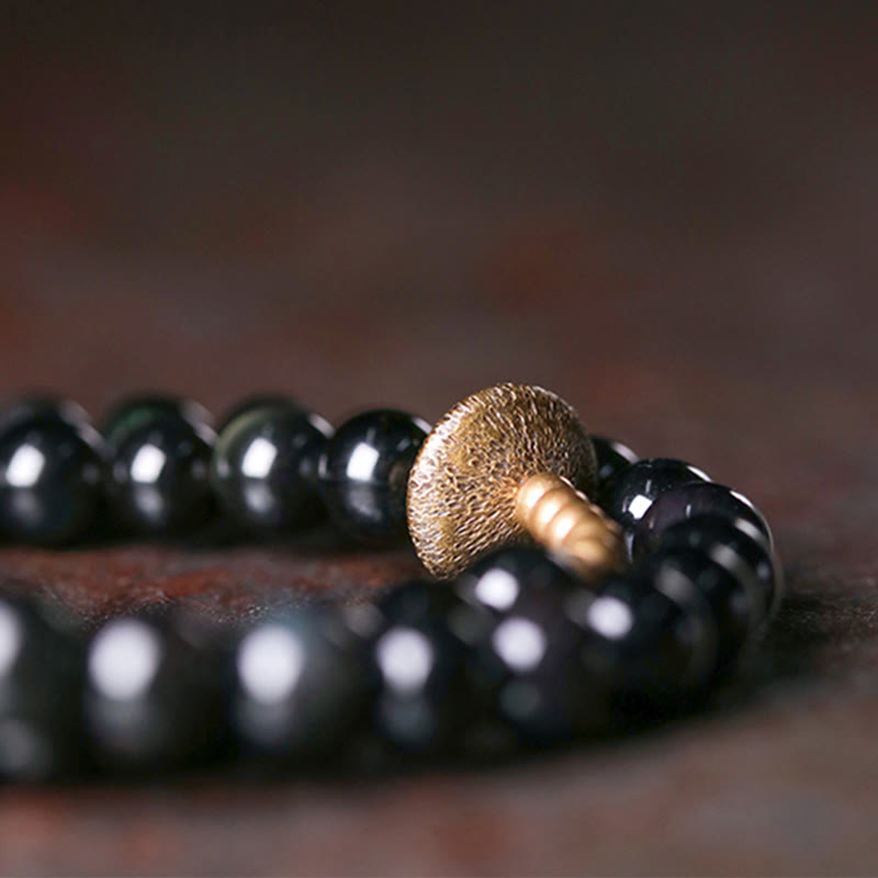 Fortune Jewel Rainbow Obsidian Copper Love Double Wrap Bracelet