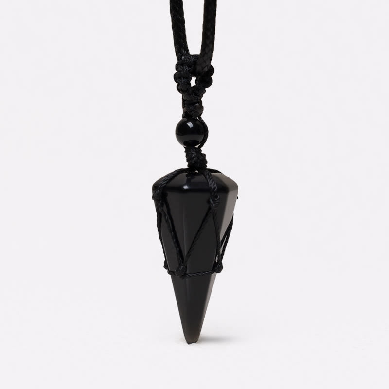 Fortune Jewel Natural Stone Pointed Pendant Necklace