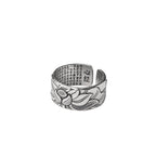 Fortune Jewel Tibetan Lotus White Copper Enlightenment Ring