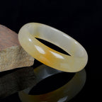 Fortune Jewel Natural Golden Silk Jade Luck Wealth Bracelet Bangle