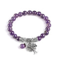 Fortune Jewel Natural Gemstone Tree of Life Lucky Charm Stretch Bracelet