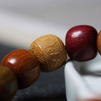 Fortune Jewel Tibet Various Wood Om Mani Padme Hum Purity Bracelet