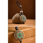 Fortune Jewel Tibetan Om Mani Padme Hum Bodhi Seed Peace Key Chain