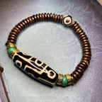 Fortune Jewel Tibetan Nine-Eye Dzi Bead Wealth Bracelet