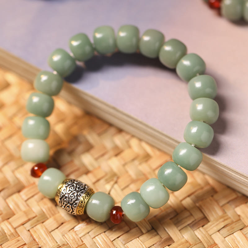 Fortune Jewel Bodhi Seed Auspicious Cloud Fu Character Bead Peace Bracelet