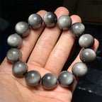 Fortune Jewel Natural Silver Sheen Obsidian Soothing Protection Bracelet