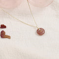 Fortune Jewel 925 Sterling Silver Strawberry Quartz Healing Positive Necklace
