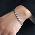 Fortune Jewel Simple Dotted Texture Design Copper Luck Buckle Bracelet