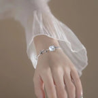 Fortune Jewel "Sending Grace and Harmony"Plum Blossom Chalcedony Bracelet Includes Gift Message Card Fortune Jewel