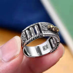 Fortune Jewel Lucky FengShui PiXiu Wealth Prayer Wheels Couple Ring