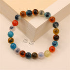 Fortune Jewel Colorful Candy Agate Healing Strength Bead Bracelet