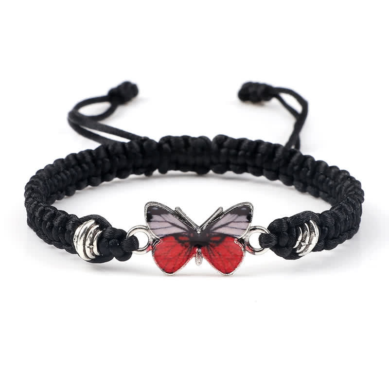 Fortune Jewel Butterfly Freedom Love String Charm Bracelet