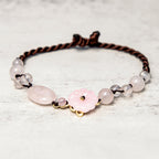 Fortune Jewel The Flower of Love Pink Crystal Soothing Anklet