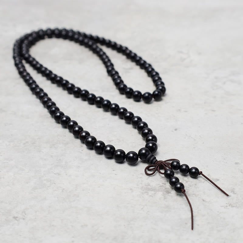 Fortune Jewel 108 Mala Beads Bracelet Prayer Meditation Sandalwood Elastic