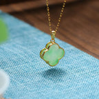 Fortune Jewel "May Luck and Joy Be With You" Jade Necklace Includes Gift Message Card Fortune Jewel