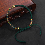 Fortune Jewel Om Mani Padme Hum Protection Luck String Bracelet