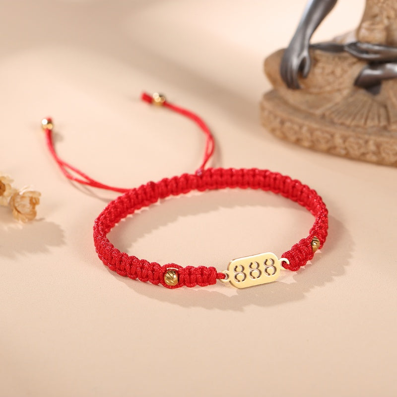 Buddha & Karma 888 Wealth Luck Angel Number Bracelet