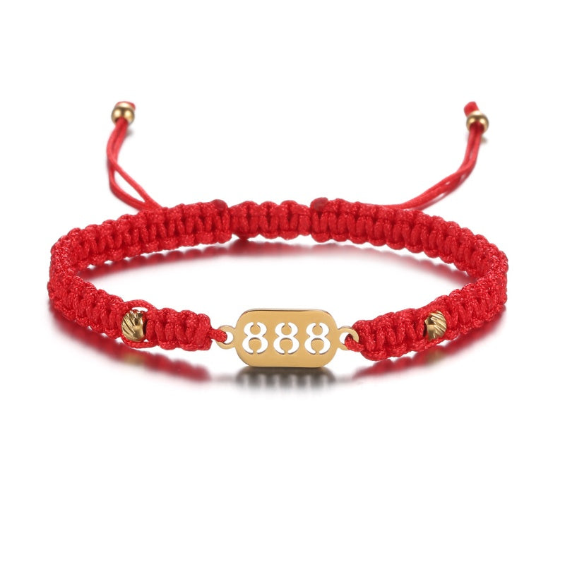 Buddha & Karma 888 Wealth Luck Angel Number Bracelet