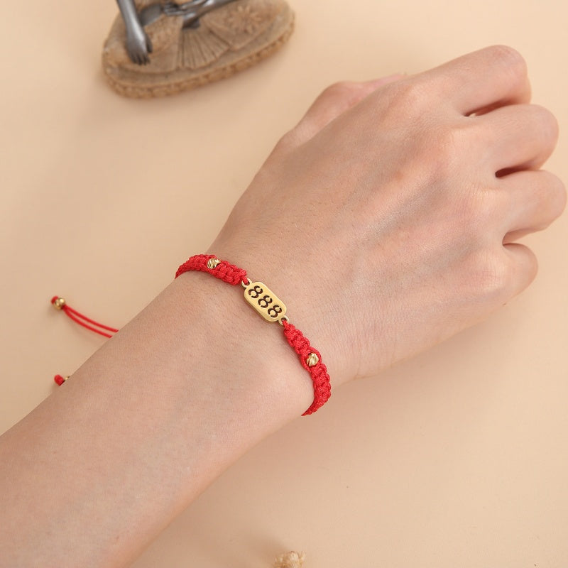 Buddha & Karma 888 Wealth Luck Angel Number Bracelet