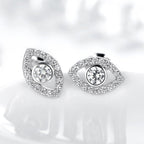 Fortune Jewel 925 Sterling Silver Evil Eye Symbol Protection Stud Earrings