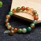 Fortune Jewel Tibetan Natural Green Agate Healing Bracelet