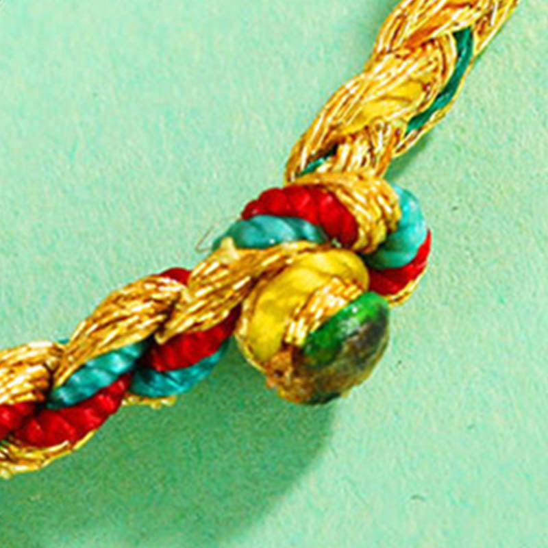 Fortune Jewel Handmade Multicolored Dragon Scale Pattern Braid String Bracelet