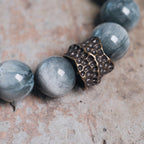 Fortune Jewel Eagle's Eye Stone Ebony Wood Copper Confidence Couple Bracelet
