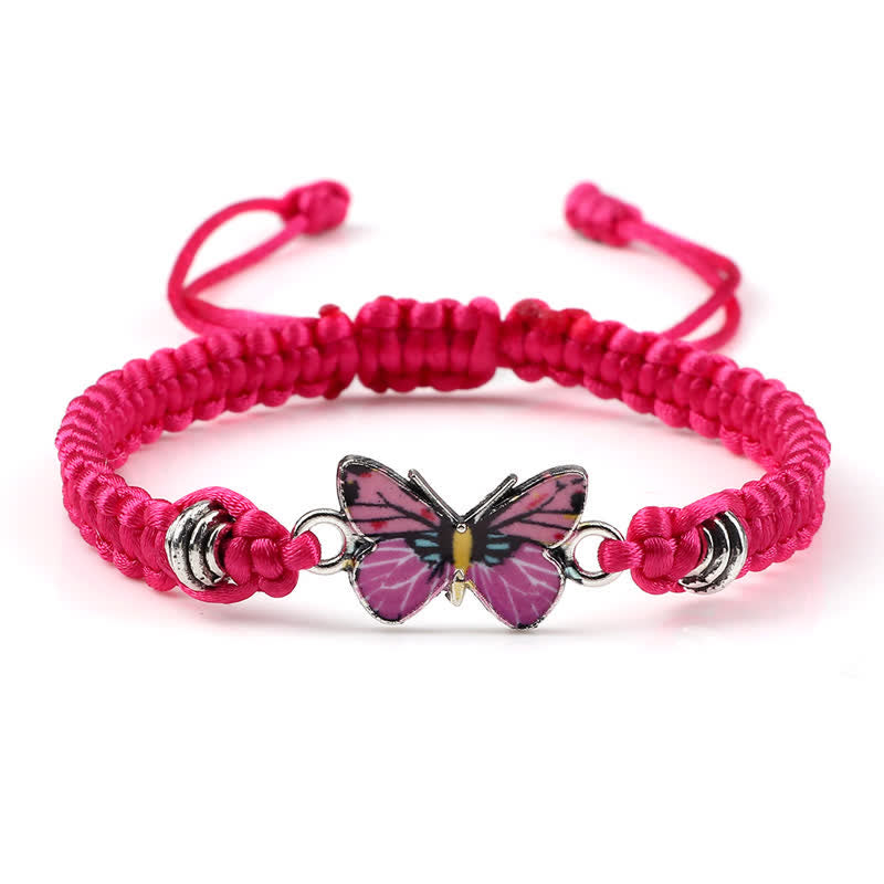 Fortune Jewel Butterfly Freedom Love String Charm Bracelet