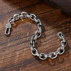 Fortune Jewel 925 Sterling Silver Om Mani Padme Hum Engraved Peace Bracelet Bangle