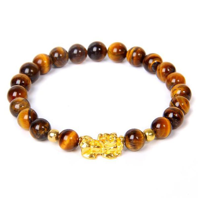 Fortune Jewel FengShui Lucky Pixiu Obsidian Wealth Bracelet