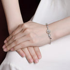 Fortune Jewel 925 Sterling Silver Hetian Jade Peace Buckle Lotus Luck Chain Bracelet
