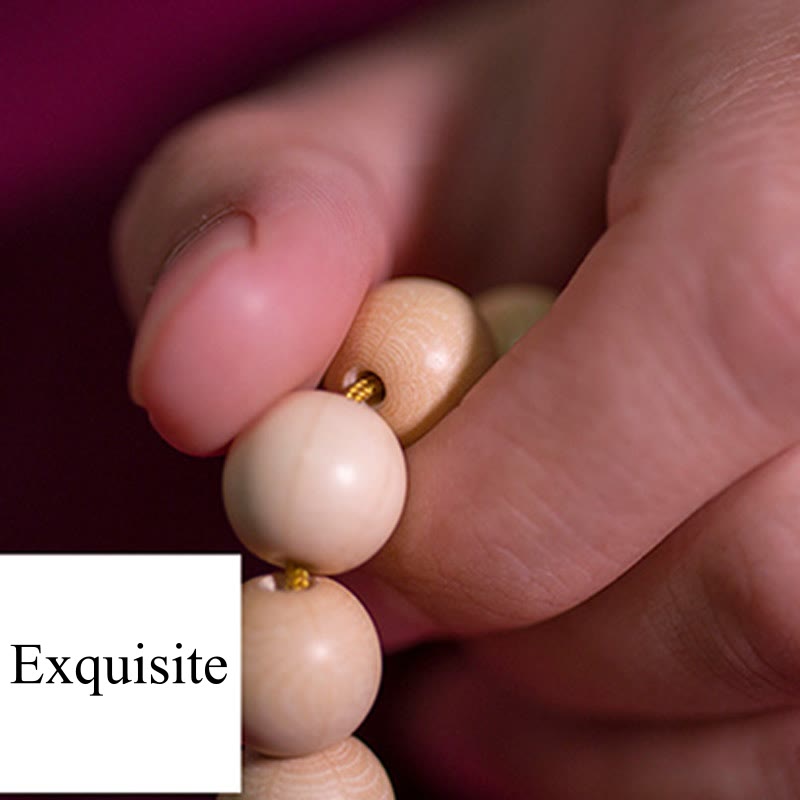 Fortune Jewel Natural Abelia Biflora Wood Blessing Wrist Mala