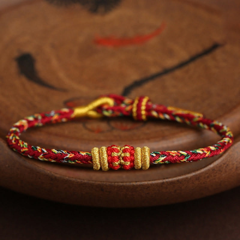 Fortune Jewel Handmade Colorful Rope King Kong Knot Braided Luck Bracelet