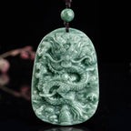 Buddha Stones Chinese Zodiac Dragon Jade Prosperity Necklace Bead String Pendant Fortune Jewel