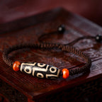 Fortune Jewel Tibetan Nine-Eye Dzi Bead Prosperity String Bracelet