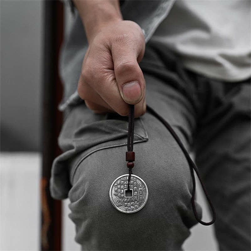 Fortune Jewel Bagua Yin Yang Copper Coin Star Balance Energy Necklace Pendant Fortune Jewel