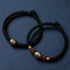 Fortune Jewel 925 Sterling Silver Tibet Handmade Om Mani Padme Hum Luck Protection King Kong Knot Braided Bracelet - Fortune Jewel