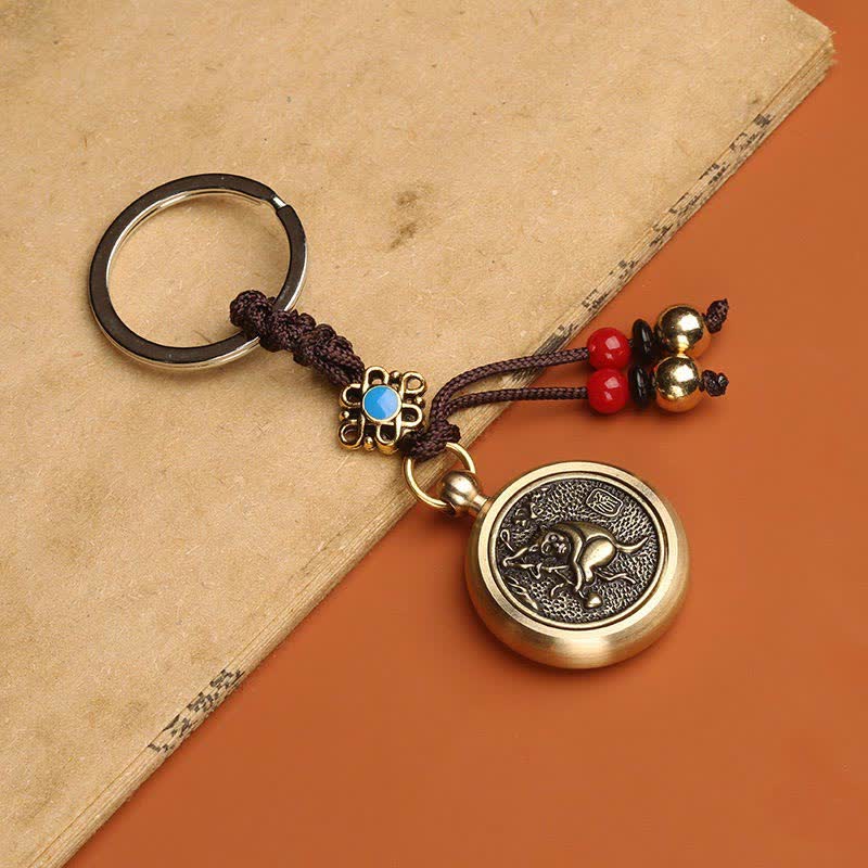 Fortune Jewel 12 Chinese Zodiac Blessing Wealth Fortune Keychain