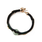 Fortune Jewel Tibetan Jade Lucky Black Rope Couple Bracelet
