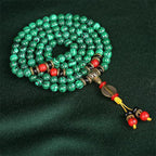 Fortune Jewel Tibetan 108 Mala Malachite Beads Bracelet Necklace