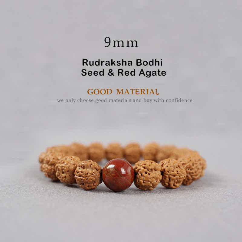 Fortune Jewel Tibet Rudraksha Bodhi Seed Dzi Bead Amber Turquoise Wealth Bracelet