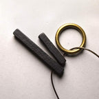 Fortune Jewel Zen Circle Ebony Wood Enlightenment Necklace Pendant Fortune Jewel