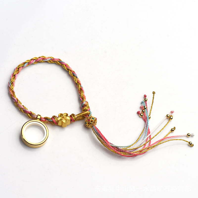 Fortune Jewel Tibetan Handmade Luck Colorful String Single Double Wrap Braided Bracelet