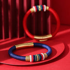 Fortune Jewel Tibetan Handmade Colorful King Kong Knot Five Elements Luck Braid String Bracelet