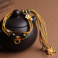 Fortune Jewel Tibetan Handmade Rope Liuli Glass Bead Braided Multilayered Healing Bracelet