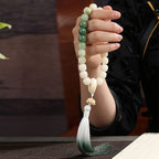Fortune Jewel Natural Gradient Bodhi Seed Fortune Money Bag Lotus Wisdom Tassel Wrist Mala Fortune Jewel