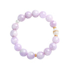 Fortune Jewel Kunzite Hetian White Jade Gourd Love Spiritual Growth Bracelet