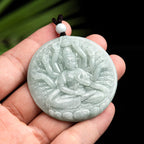 Fortune Jewel Thousand-Hand Kwan Yin Avalokitesvara Jade Blessing String Necklace Pendant Fortune Jewel