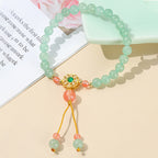 Fortune Jewel Green Aventurine Luck Bead Tassel Bracelet