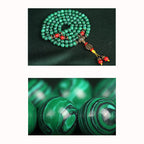 Fortune Jewel Tibetan 108 Mala Malachite Beads Bracelet Necklace